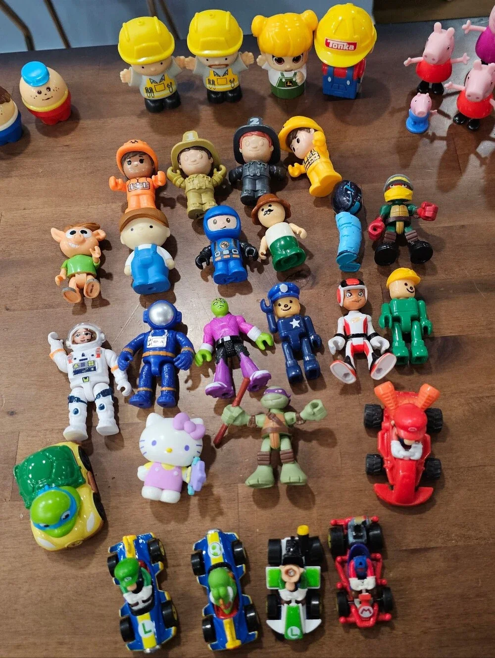 35+ Pc Toy Figure Vehicle Mario Kart Peppa Pig TMNT Little People Hello Kitty